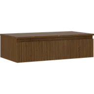 Szafki łazienkowe - Mexen Rivel szafka łazienkowa podumywalkowa 90 cm z blatem, 1 szuflada, ryflowana , orzech - 91A20-09023-1-BFC86 - miniaturka - grafika 1