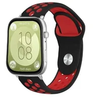 Akcesoria do smartwatchy - opaska pasek bransoleta DOTSBAND Huawei Watch FIT 3 czerwona - miniaturka - grafika 1