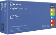 Rękawiczki jednorazowe - Mercator Medical, Rękawice Nitrylowe Nitrylex Classic Long, Xl, 100 Sztuk - miniaturka - grafika 1