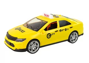 Auto Taxi Pojazd 1:14 Światła Dźwięki Żółte - Samochody i pojazdy dla dzieci - miniaturka - grafika 2