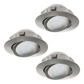 Lampy sufitowe - Eglo Zestaw 3 oczek wpuszczanych LED 6W 3pł PINEDA 95859 - miniaturka - grafika 1