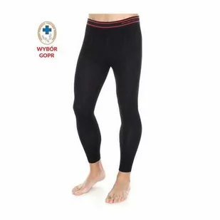Spodnie męskie Brubeck z Wełną Merino Active Wool Czarny - Spodnie sportowe męskie - miniaturka - grafika 1