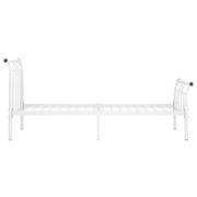Łóżka - vidaXL Rama łóżka, biała, metalowa, 90 x 200 cm - miniaturka - grafika 1