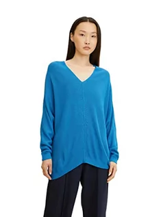 Swetry damskie - TOM TAILOR Damski sweter z rękawami nietoperza 1032593, 30095 - Sublime Teal Blue, XL - grafika 1