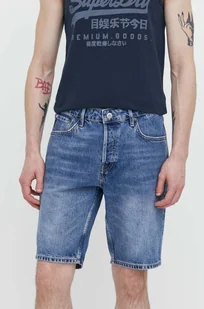 Superdry szorty jeansowe męskie kolor niebieski - Spodenki męskie - miniaturka - grafika 1