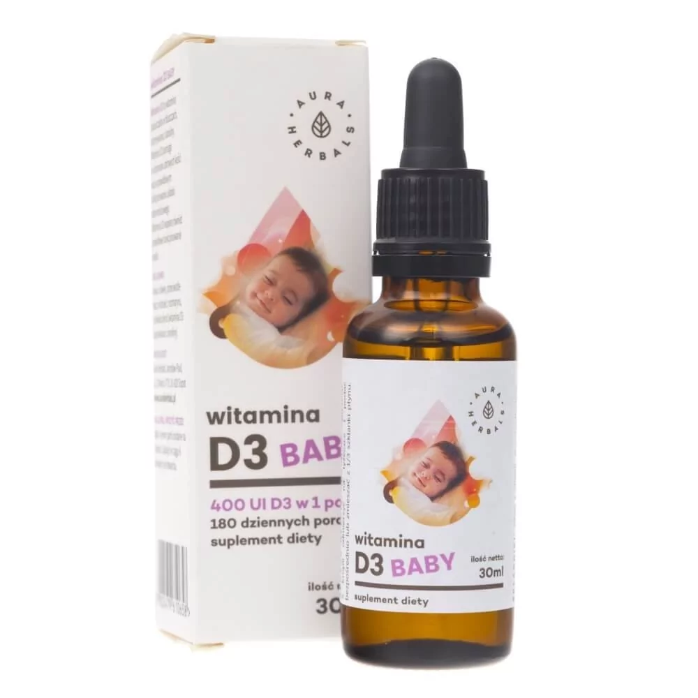 AURA HERBALS Aura Globe Trade Witamina D3 BABY 30ml - suplement diety