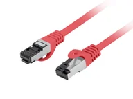 Patchcordy - Patchcord Lanberg S/FTP kat.8.1 0,25m LSZH CU fluke passed czerwony - miniaturka - grafika 1