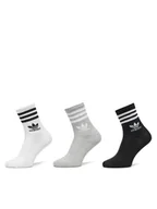 Skarpetki damskie - adidas Zestaw 3 par wysokich skarpet unisex Mid Cut Crew IL5023 Kolorowy - miniaturka - grafika 1
