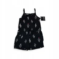 Kombinezony dla dzieci - Kombinezon dziewczęcy czarny na ramiączkach w kaktusy r. 3lata (98-110) - miniaturka - grafika 1