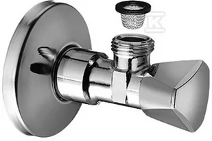 Zawór kątowy Sanland 1/2"x3/8" z sitkiem chrom - Zawory i kraniki - miniaturka - grafika 1