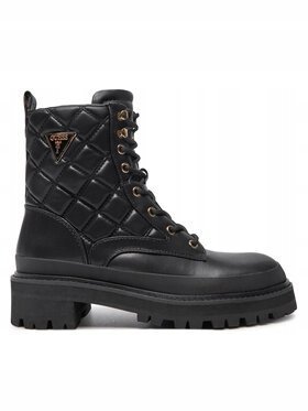 GUESS DAMSKIE BOTKI CZARNE PIKOWANE 35 1GŁA