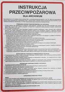 Instrukcja 15 BHP przeciwpożarowa ppoż archiwum - Akcesoria BHP - miniaturka - grafika 1