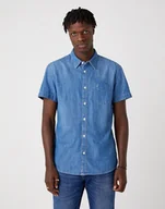 Koszule męskie - Koszula Męska Wrangler Ss 1Pkt Shirt Light Summer W5J15K30N-M - miniaturka - grafika 1