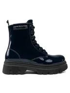 Buty dla dziewczynek - Tommy Hilfiger Kozaki T4A5-33040-0775 M Niebieski - miniaturka - grafika 1