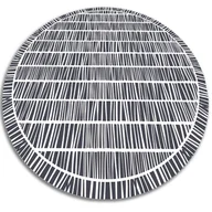Dywany - Dywan okrągły winylowy abstrakcyjne kreski fi70 cm - miniaturka - grafika 1