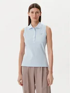 Koszulki i topy damskie - Lacoste Polo PF5445 Błękitny Slim Fit - miniaturka - grafika 1