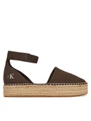 Espadryle damskie - Calvin Klein Jeans Espadryle Flatform Espadrille Sling Mg YW0YW01735 Brązowy - miniaturka - grafika 1