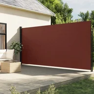 Markizy - vidaXL Zwijana markiza boczna, brązowa, 200x500 cm - miniaturka - grafika 1