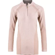 Bluzy sportowe damskie - Bluza damska Endurance  Halen Seamless Midlayer Warm Taupe XXS/XS - miniaturka - grafika 1