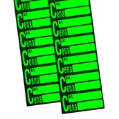 Metkownice - Ceny Samoprzylepne Na Pasku 100 Etykiet - Zielone - miniaturka - grafika 1