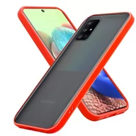 Etui i futerały do telefonów - Pokrowiec Etui Do Samsung Galaxy A71 5G w Matowe Czerwono - Czarne Guziki TPU Hard Case Obudowa Ochronny Cadorabo - miniaturka - grafika 1