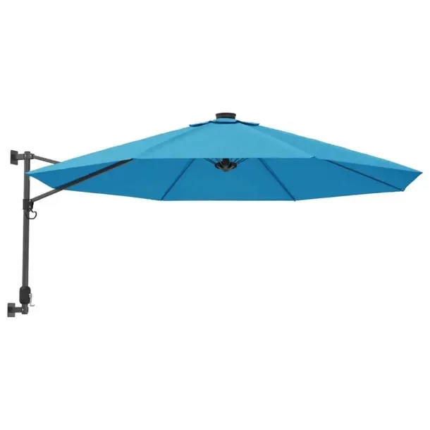 VMP Parasol Ścienny Ogrodowy Składany Na Słupku Na Taras Balkon Led 290 Cm