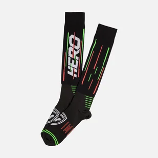 Męskie Skarpety wysokie ROSSIGNOL L3 HERO SOCKS RLLMX01_200 – Czarny - Skarpety termoaktywne - miniaturka - grafika 1