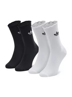 Adidas Zestaw 2 par wysokich skarpet unisex Ruffle Crw 2Pp HC9532 Czarny - Skarpetki damskie - miniaturka - grafika 1