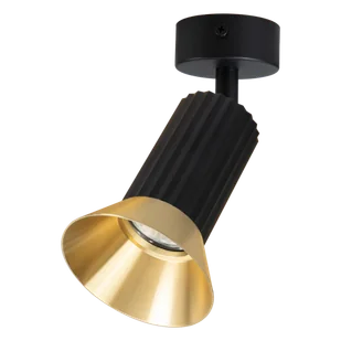 Tulip lampa sufitowa (spot) 1-punktowa czarna/złota ML1203 - Lampy sufitowe - miniaturka - grafika 1
