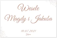 Wesele i ślub - Plakat Weselny personalizowany - 90x60 cm - miniaturka - grafika 1