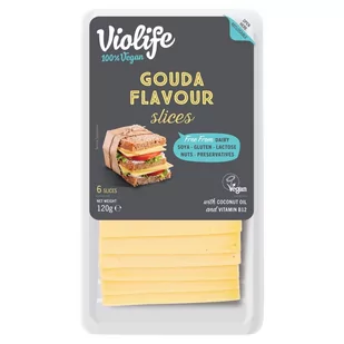 Violife Produkt na bazie oleju kokosowego o smaku gouda plastry 100 g (5 sztuk) - Sery - miniaturka - grafika 1