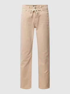 Spodnie damskie - Jeansy o kroju regular fit z wiązanym paskiem model ‘Louis fresh’ - grafika 1