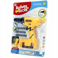 Mały majsterkowicz - WIERTARKA DLA DZIECI ŻÓŁTA WKRĘTARKA NA BATERIE DZIECIĘCA NARZĘDZIA - miniaturka - grafika 1