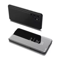 Etui i futerały do telefonów - Clear View Case futerał etui z klapką Samsung Galaxy S22 Ultra czarny - miniaturka - grafika 1