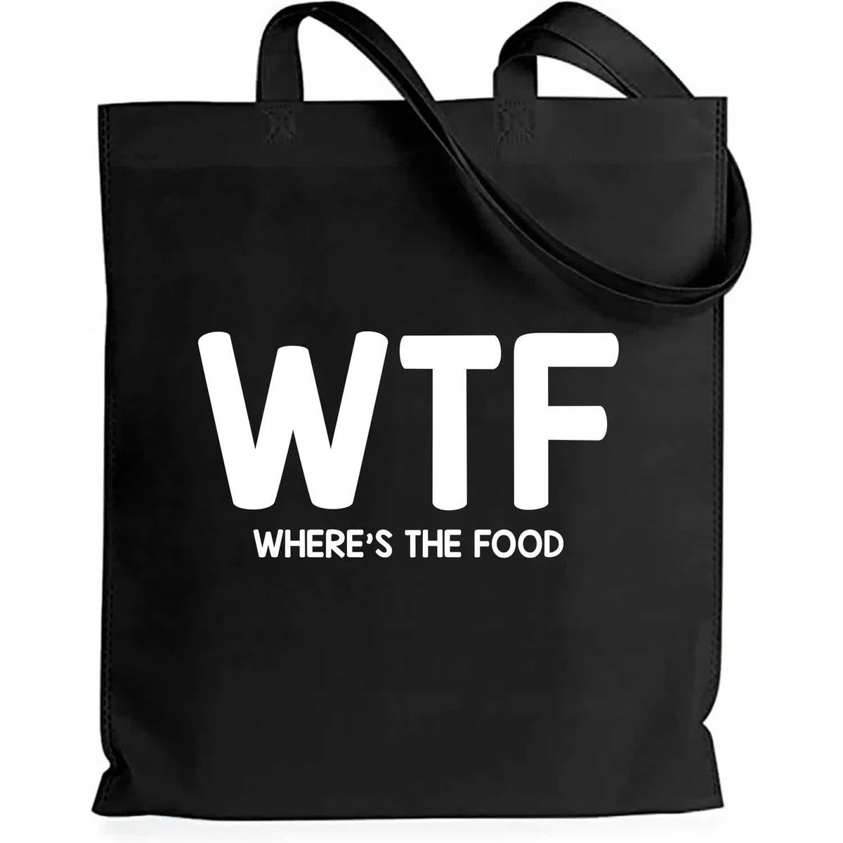 Torba EKO Czarna Bawełniana WHERE'S THE FOOD Shopper Młodzieżowy Mix Wzorów