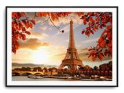 Plakaty - Plakat r B1 100x70 cm Wieża Eiffla Paryż Francja Ś - miniaturka - grafika 1