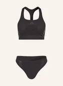 Stroje kąpielowe - Adidas Góra Od Bikini Bustier Lanelux schwarz - miniaturka - grafika 1