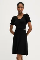 Sukienki - Karl Lagerfeld sukienka kolor czarny mini rozkloszowana A3W13040 - miniaturka - grafika 1