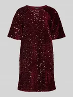 Sukienki - Sukienka koktajlowa wąska z cekinowym obszyciem model ‘KAM’ - miniaturka - grafika 1