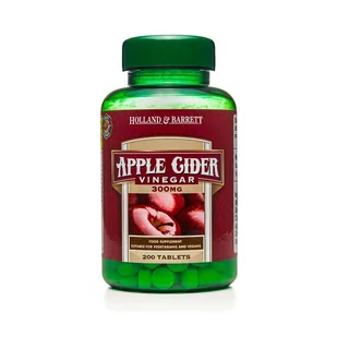 HOLLAND & BARRETT Ocet Jabłkowy HOLLAND&BARRETT, 300 mg, 200 tabletek - Przeziębienie i grypa - miniaturka - grafika 1
