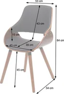 Krzesła - Krzesło do jadalni HWC-D23, krzesło kuchenne, retro design ~ sztuczna skóra, czarny - miniaturka - grafika 1