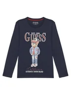 Bluzki damskie - Guess Bluzka L5YI30 K8HM4 Granatowy Regular Fit - miniaturka - grafika 1