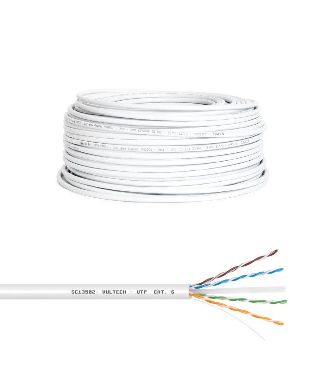 Vultech SC13502-50 Kabel sieciowy biały 50 m Cat6 U/UTP (UTP)