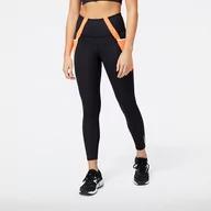 Spodnie sportowe damskie - Legginsy damskie New Balance WP21112NDF  czarne - miniaturka - grafika 1