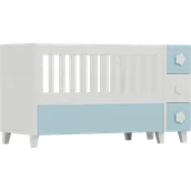 Łóżeczka i kojce - Łóżeczko dziecięce 120x60 z kontenerkiem BIBI - miniaturka - grafika 1