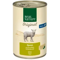 Mokra karma dla psów - REAL NATURE ADULT Jagnięcina z ziemniakami 12x400 g - miniaturka - grafika 1