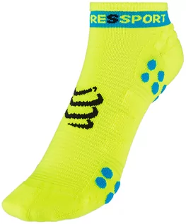 Skarpetki sportowe męskie - Compressport Skarpety compress port dla mężczyzn V3 Sock Low flou Yellow napęd głęboka, neonowy żółty, T3 CS1RSLV3FL1100T3 - grafika 1