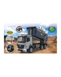 Jamara Dump truck Mercedes-Benz Arocs Metal Meiller, toy wehicle (silver/Kolor: CZARNY, 1:20) - Figurki dla dzieci Jamara Dump truck Mercedes-Benz Arocs Metal Meiller, toy wehicle (silver/Kolor: CZARNY, 1:20) - Figurki dla dzieci - miniaturka - grafika 1