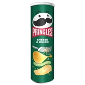 Chipsy - Pringles Cheese & Onion 165G - Chrupiące Chipsy O Smaku Sera I Cebuli - miniaturka - grafika 1