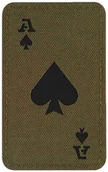Odzież taktyczna i umundurowanie - Naszywka M-Tac Ace Of Spades Laser Cut - Ranger Green/Black (51109232) - miniaturka - grafika 1
